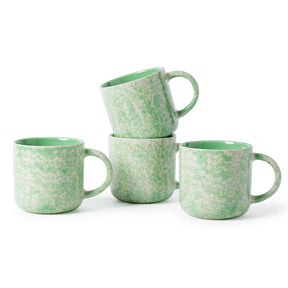 AELEAN 12oz Ceramic Coffee Mugs – Set of 4, Green
