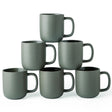 AELEAN 14oz Ceramic Coffee Mugs – Set of 6, Reactive Glaze
