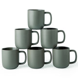 AELEAN 14oz Ceramic Coffee Mugs – Set of 6, Reactive Glaze