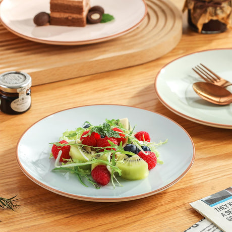 AELEAN Colorful Ceramic Dessert Plates – Set of 6, 8 Inch, Assorted Colors