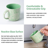 AELEAN 12oz Ceramic Coffee Mugs – Set of 4, Green
