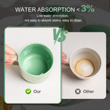 AELEAN 12oz Ceramic Coffee Mugs – Set of 4, Green