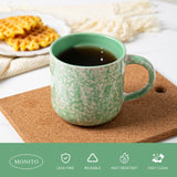 AELEAN 12oz Ceramic Coffee Mugs – Set of 4, Green