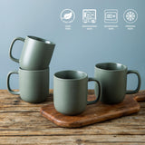 AELEAN 14oz Ceramic Coffee Mugs – Set of 6, Reactive Glaze