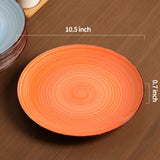 AELEAN Ceramic Dinner Plates – Set of 6, 10.5 Inch, Blue