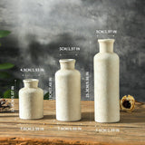 AELEAN Ceramic Vases Set of 3 – Whitewashed Neutral, Farmhouse Decor