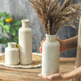 AELEAN Ceramic Vases Set of 3 – Whitewashed Neutral, Farmhouse Decor