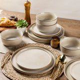AELEAN Stoneware Dinnerware Set – Reactive Glaze, Service for 8