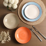 AELEAN Ceramic Dinner Plates – Set of 6, 10.5 Inch, Blue